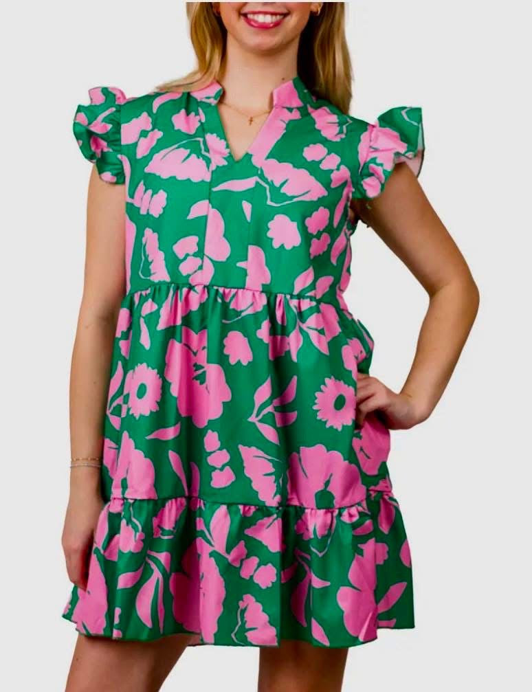 Top it Off green floral dress
