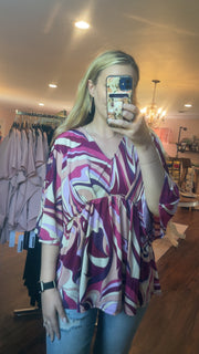 Dear Scarlett marble pattern top