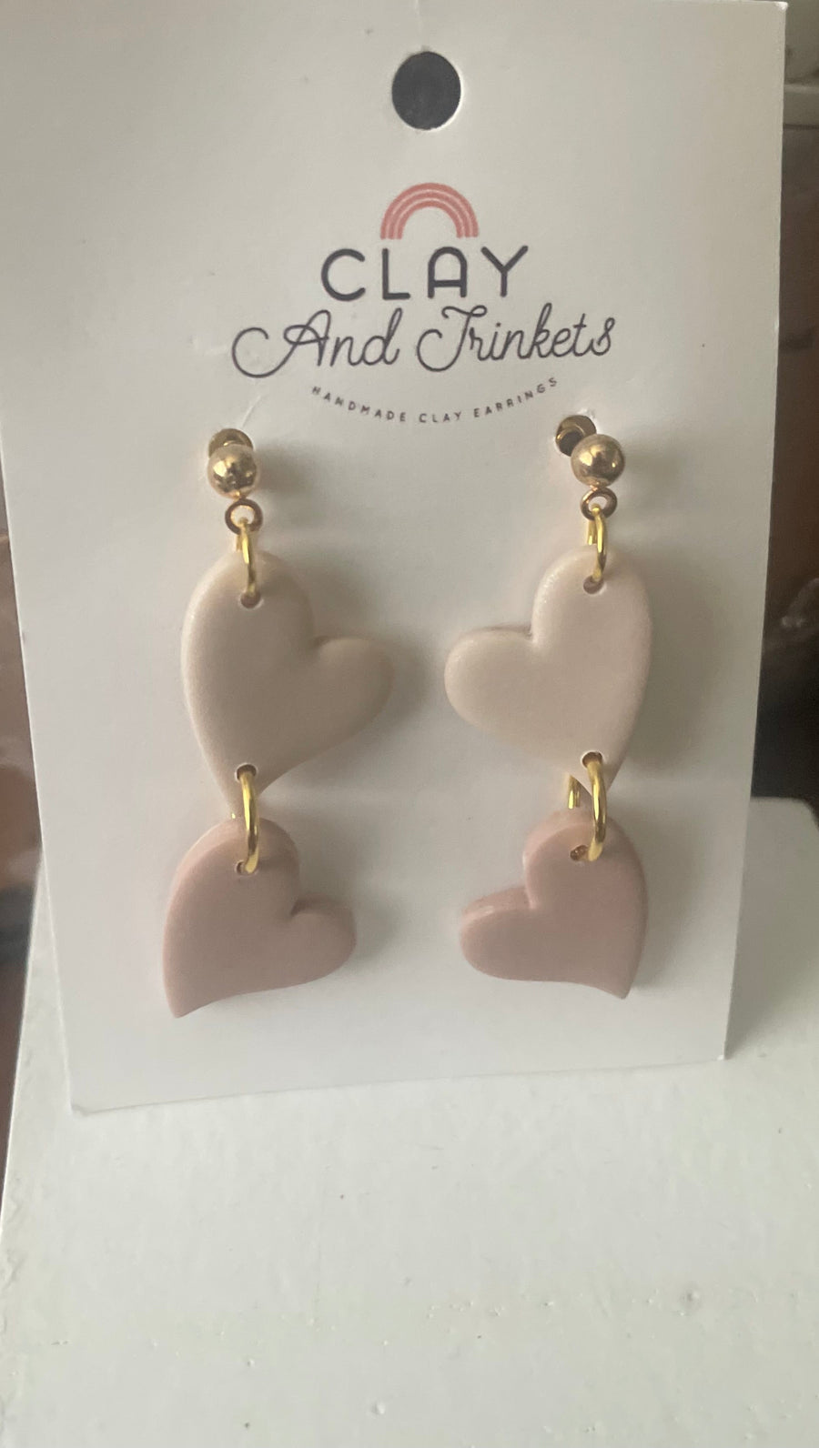 Clay Heart Earrings