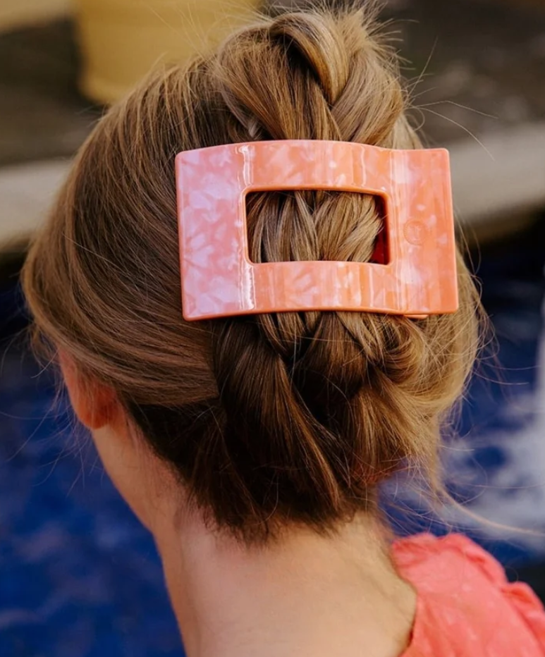 Teleties Dreamcicle large flat rectangle clip