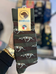 Brown Dog Crew Socks