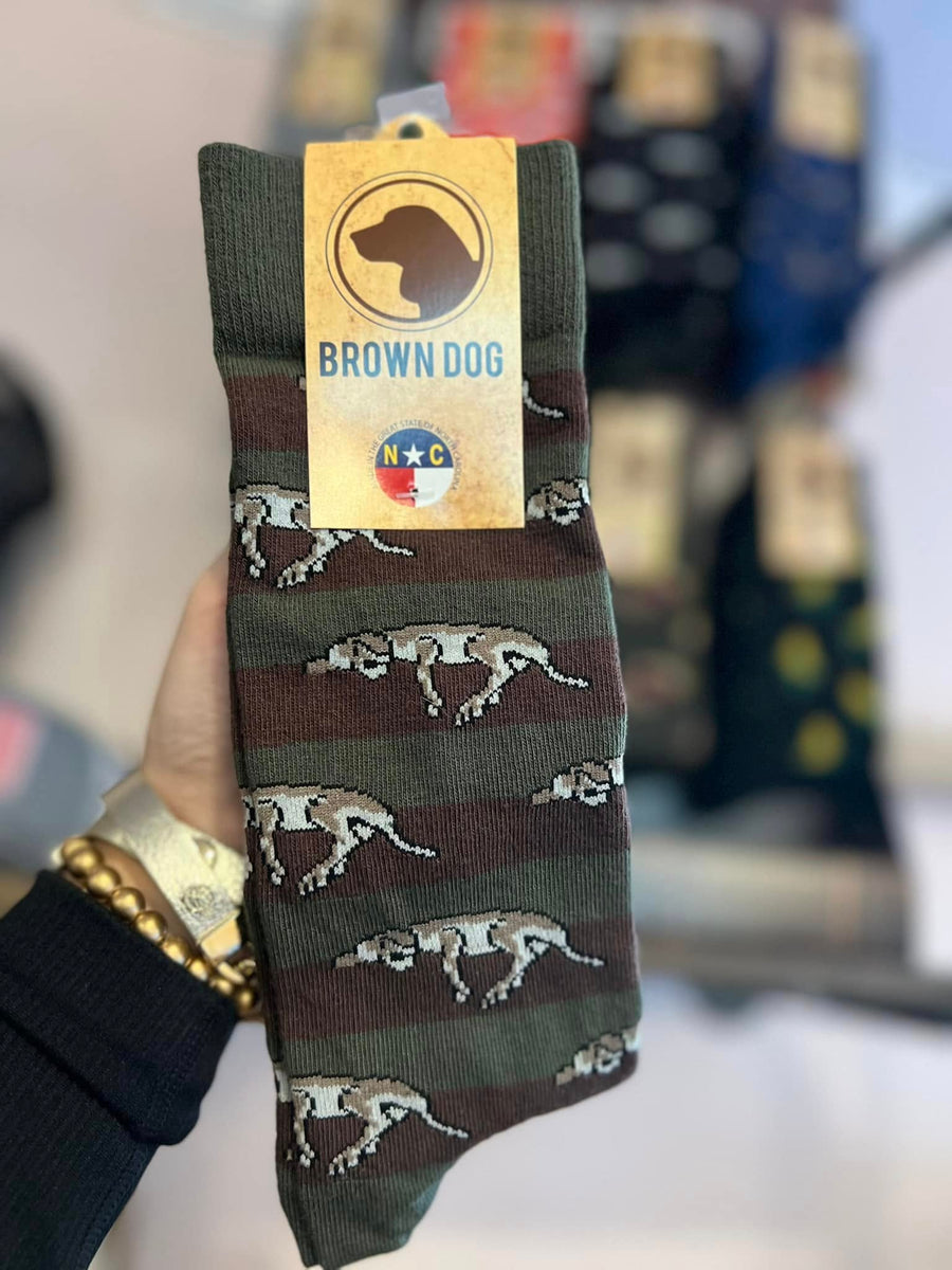 Brown Dog Crew Socks