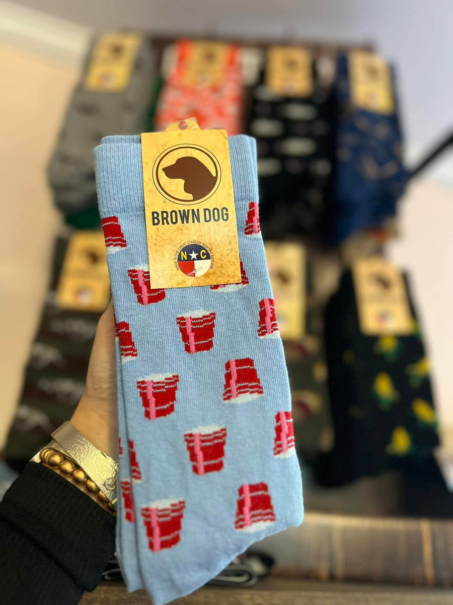 Brown Dog Crew Socks
