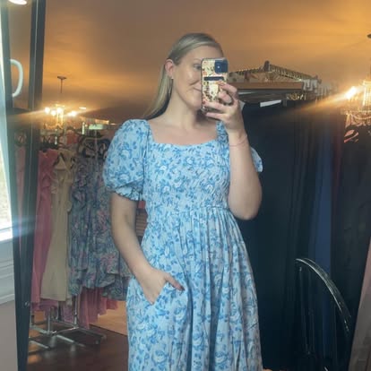 Simply Southern Blue Flower Maxi