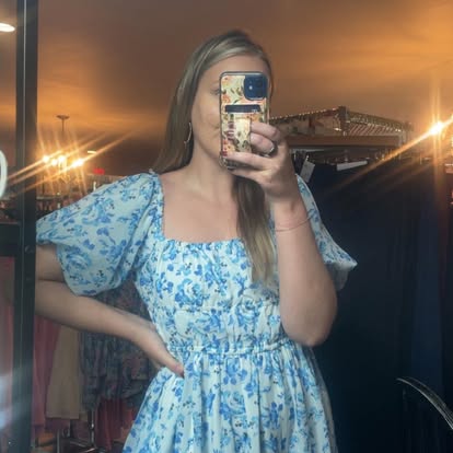 Simply Southern Blue Flower Dress