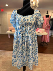 Simply Southern Blue Flower Dress
