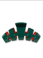 Teleties classic red and green large clip