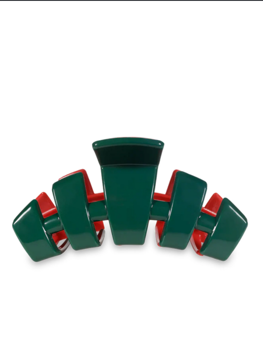 Teleties classic red and green large clip