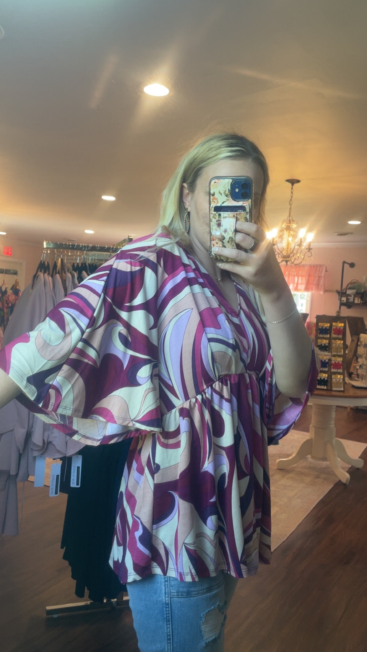 Dear Scarlett marble pattern top