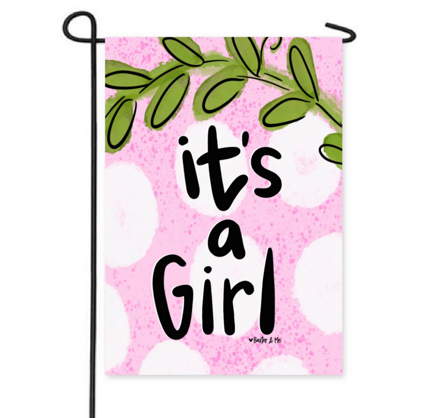 Baxter & Me it’s a girl flag
