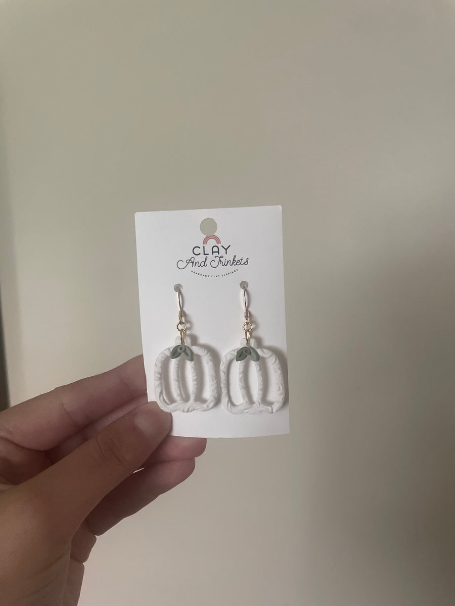 Clay Pumpkin Earrings