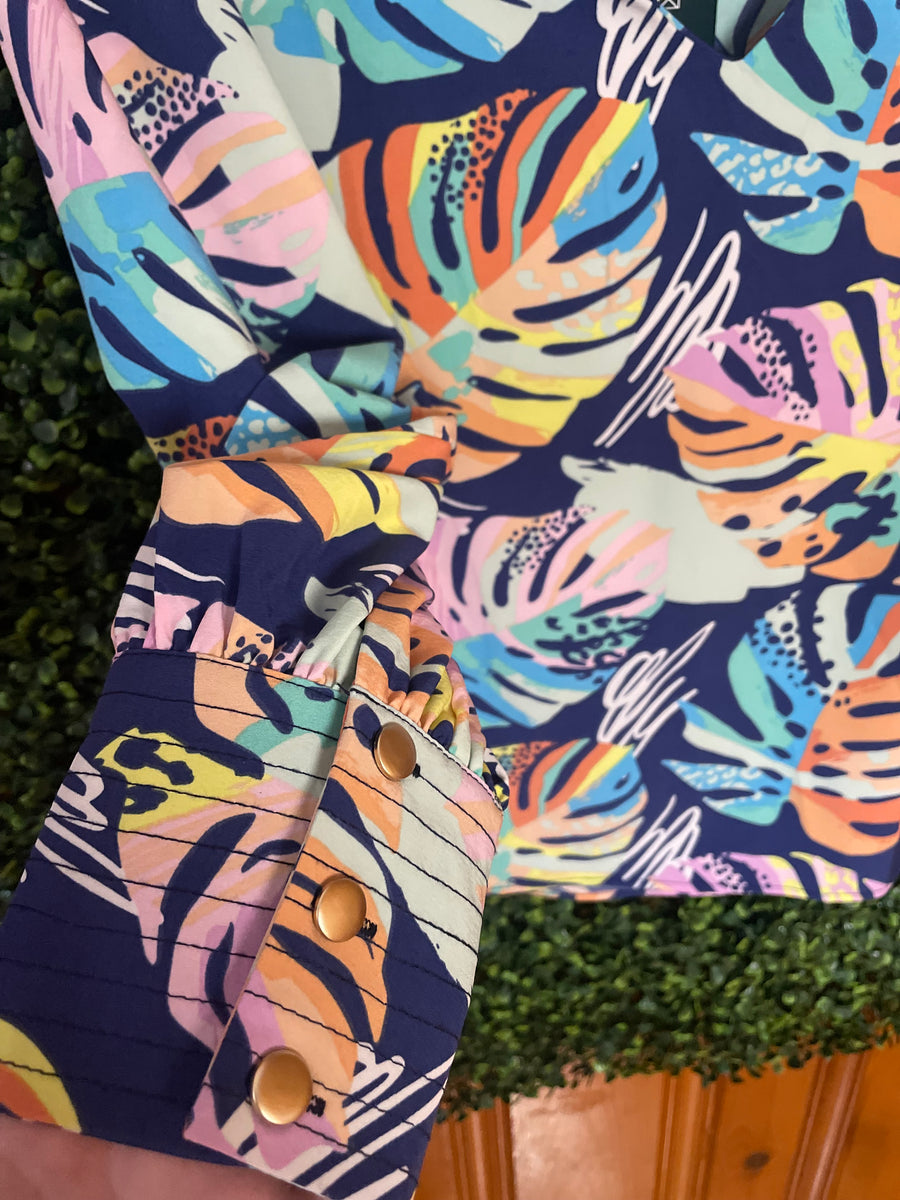 Michelle McDowell palm blouse