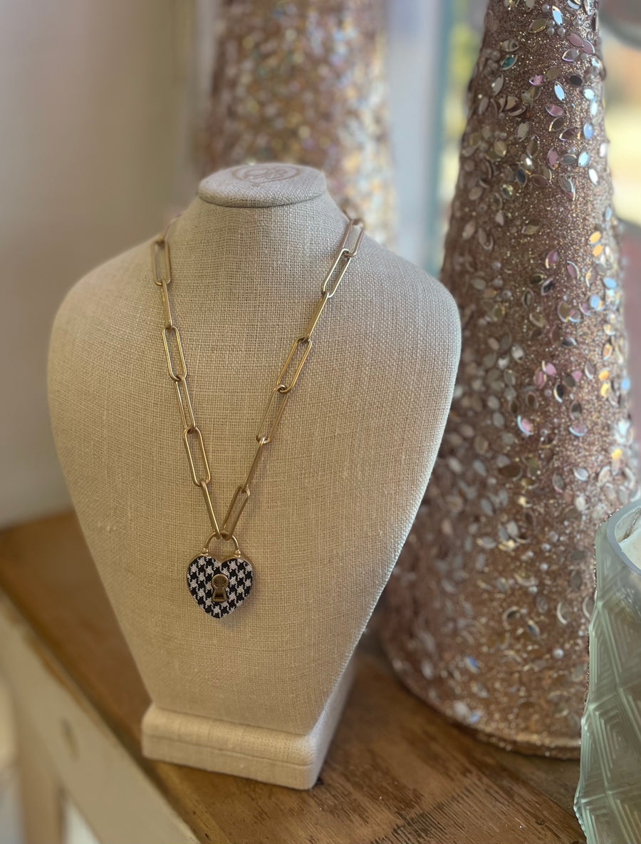 Canvas Paperclip Chain Necklace