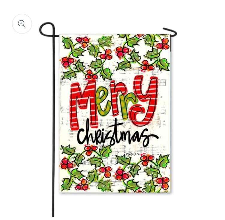 Baxter & me merry Christmas flag