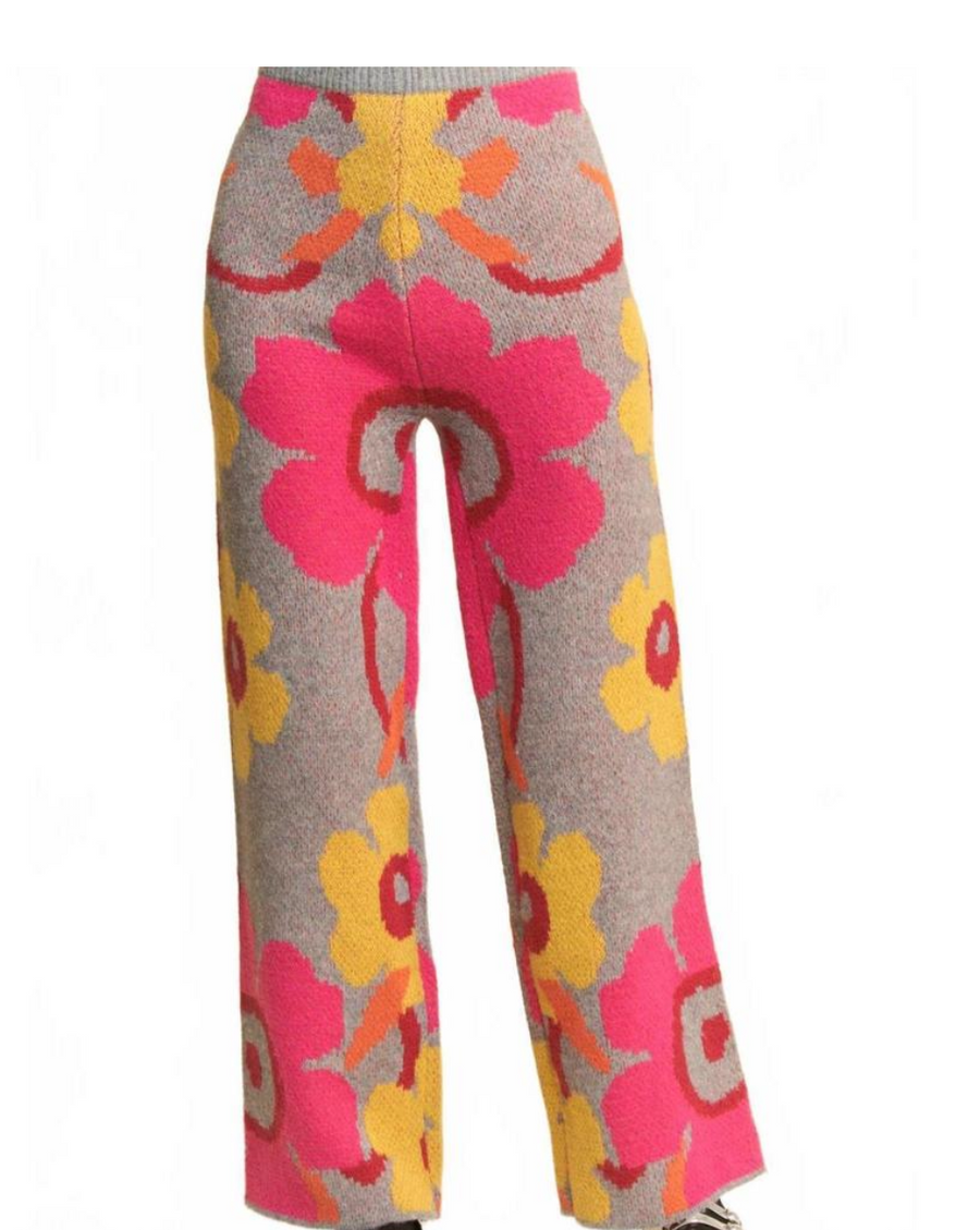 Davi & Dani Flower Sweater Pant