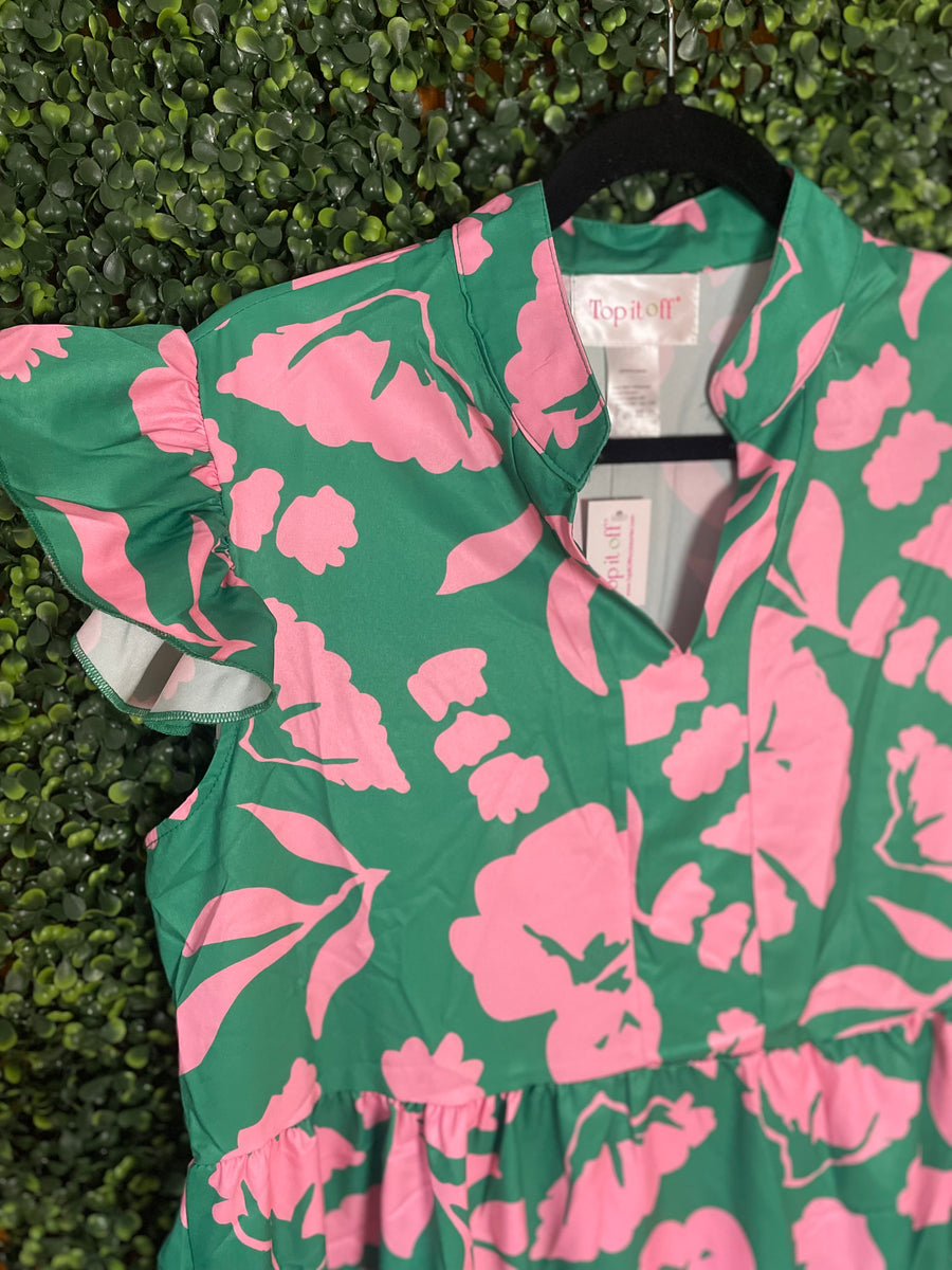 Top it Off green floral dress