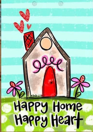 Baxter & Me happy home happy heart flag