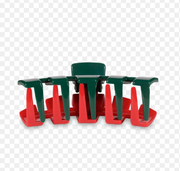 Teleties classic red and green large clip