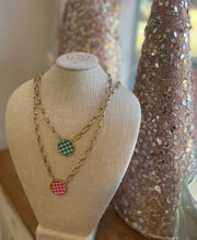 Canvas Paperclip Chain Necklace