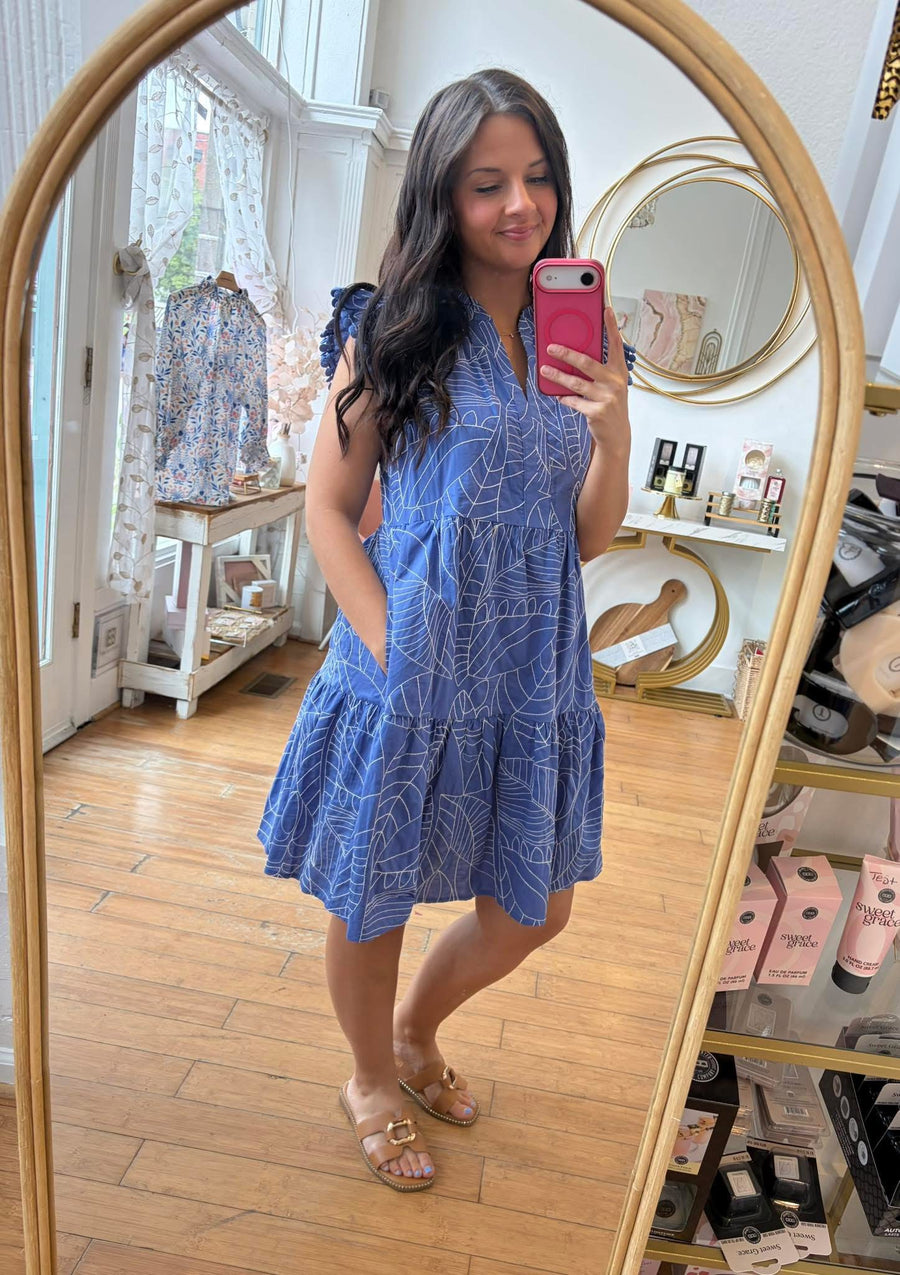 Skies are Blue palm dress