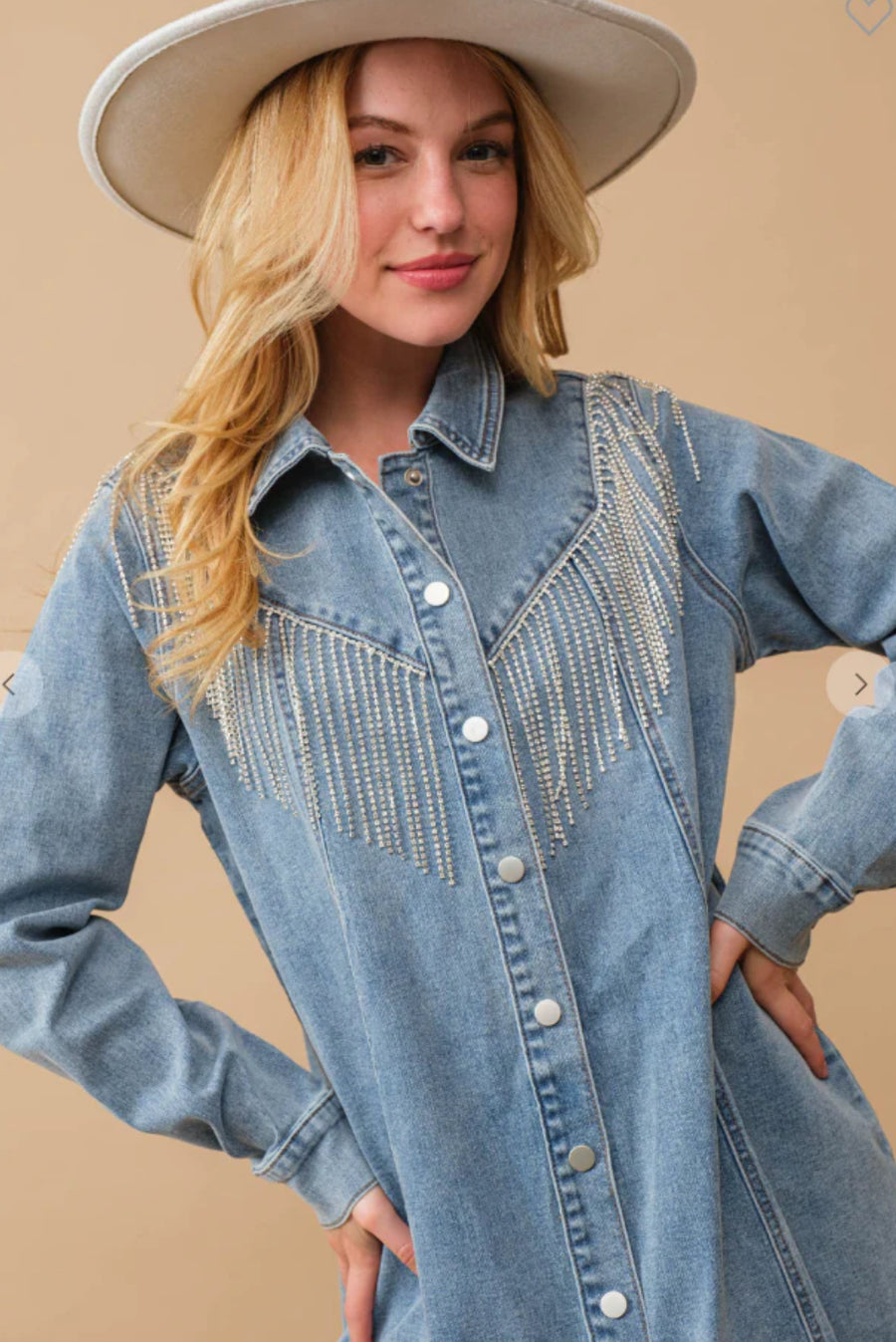Blue B Rhinestone Fringe Dress Becky Boo-tique Blue B Rhinestone Fringe Dress Becky Boo-tique