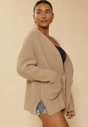 Cardigan with Side Slits