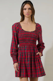 Smocked Plaid Mini