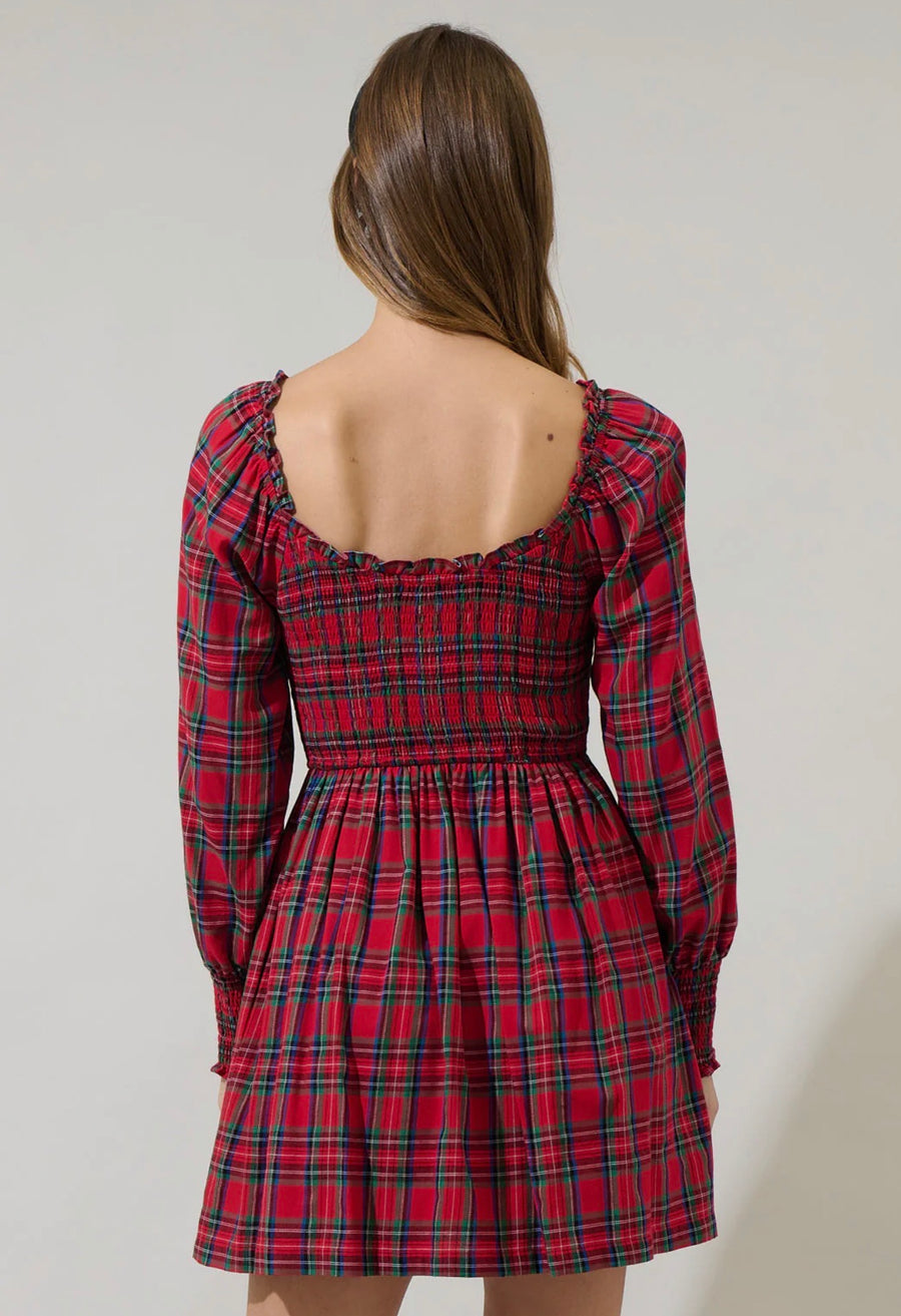 Smocked Plaid Mini