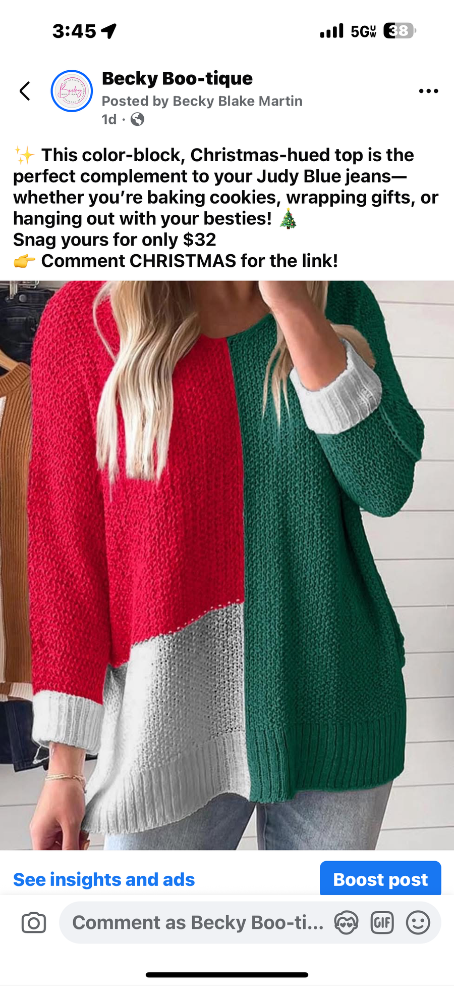 LDC Color Block Sweater