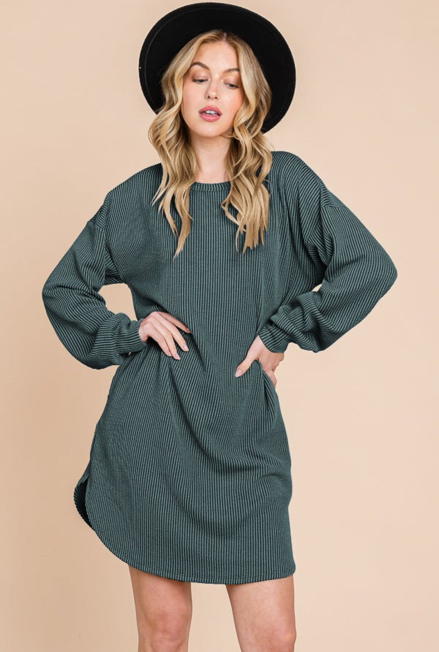 Heimish Ribbed Oversized Fit Dress