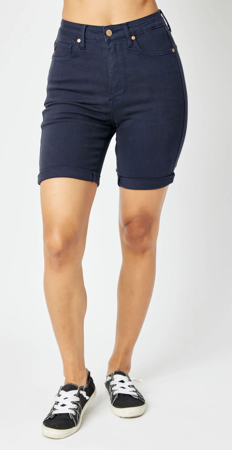 Judy Blue High Waist Tummy Control Garment Dyed Navy