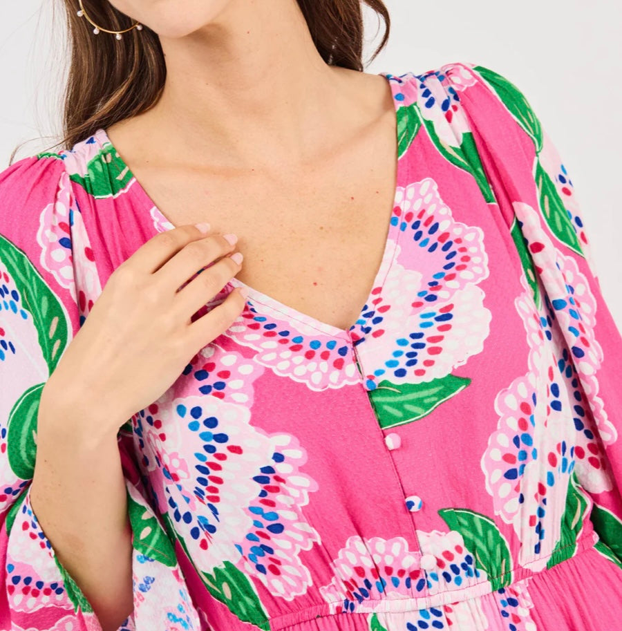 Mary Square Pink Petal Dress
