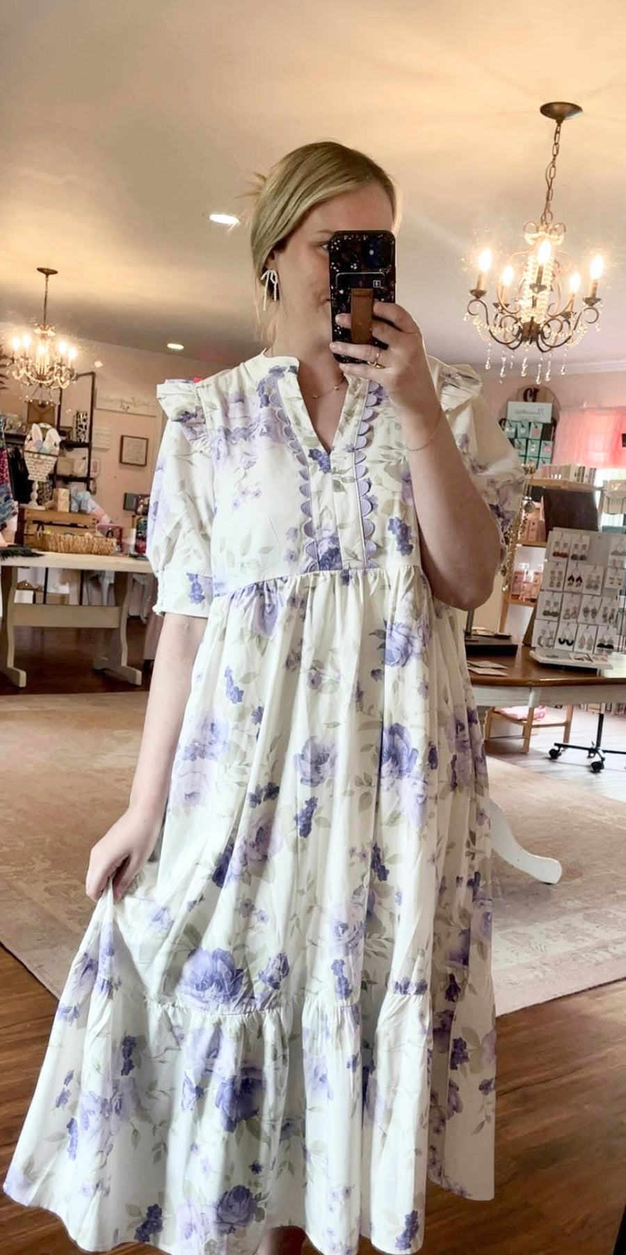 Lavender Floral Maxi Dress
