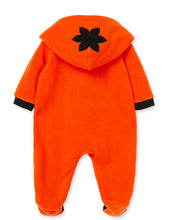 Load image into Gallery viewer, Little Me Pumpkin Fleece Footie
