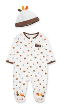 Load image into Gallery viewer, Little Me Thanksgiving Footie/Onesie &amp; Hat
