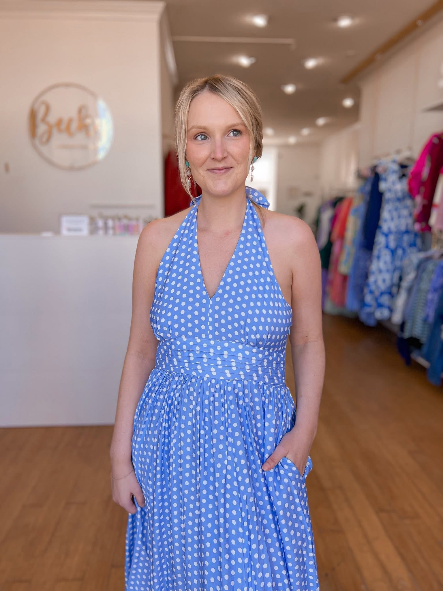 Halter Polka Dot Dress