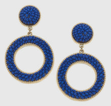 Load image into Gallery viewer, Canvas Tallahassee Beaded Circle Drop Earrings
