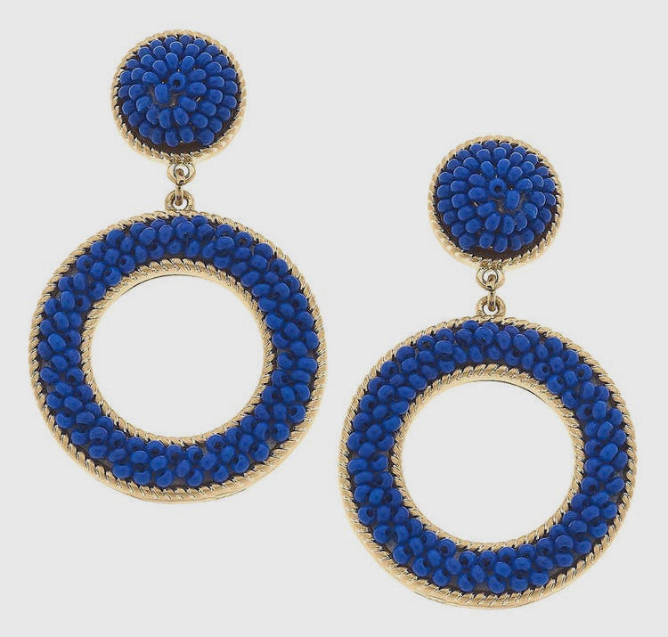 Canvas Tallahassee Beaded Circle Drop Earrings