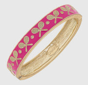 Canvas Briar Tennis Racquet Bracelet