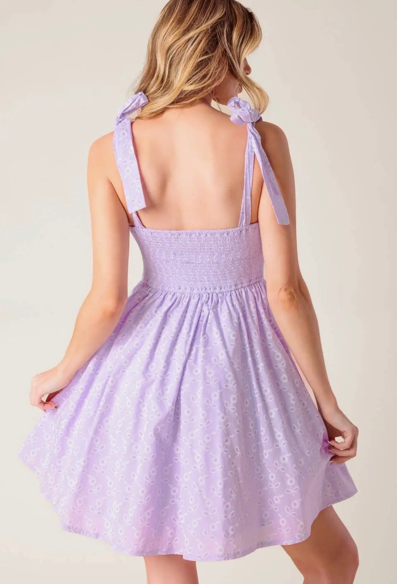 Flying Tomato Lavender Mini Woven Dress