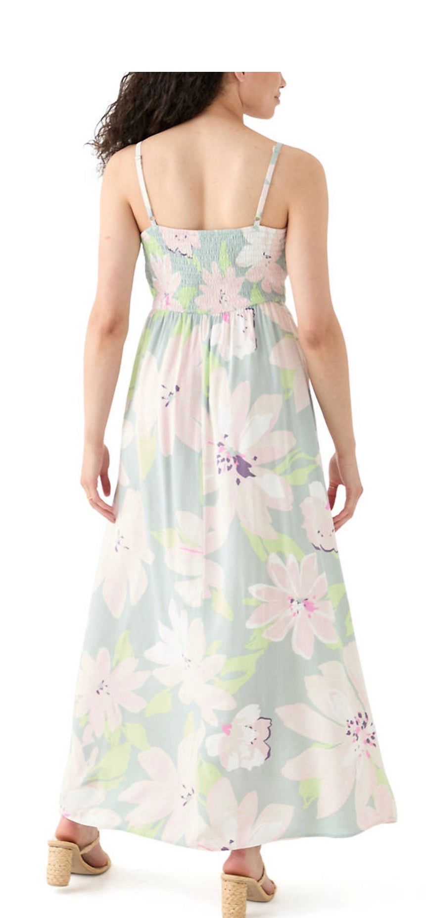 Floral Maxi with Smocked Detail in Back