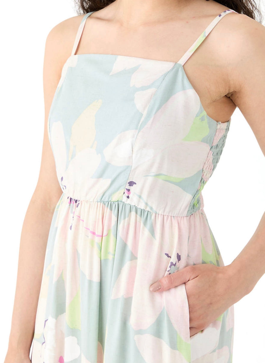 Floral Maxi with Smocked Detail in Back