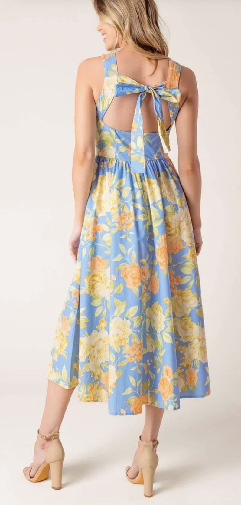 Flying Tomato Blue Floral Midi