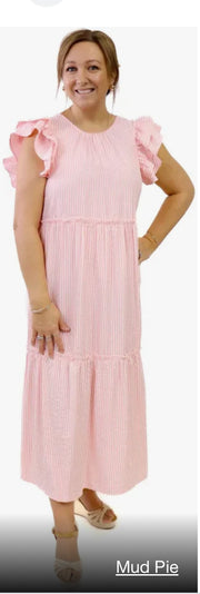 Mudpie Pink Bardot Maxi