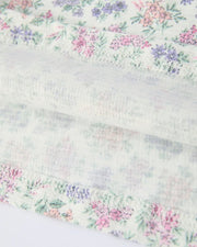 Spring Purple Floral Embroidered Smocked Bow Girl Dress
