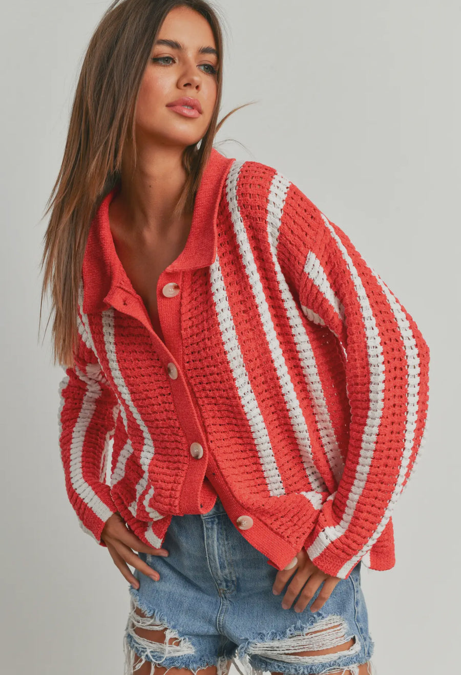 Oversized Chenille Sweater Cardigan