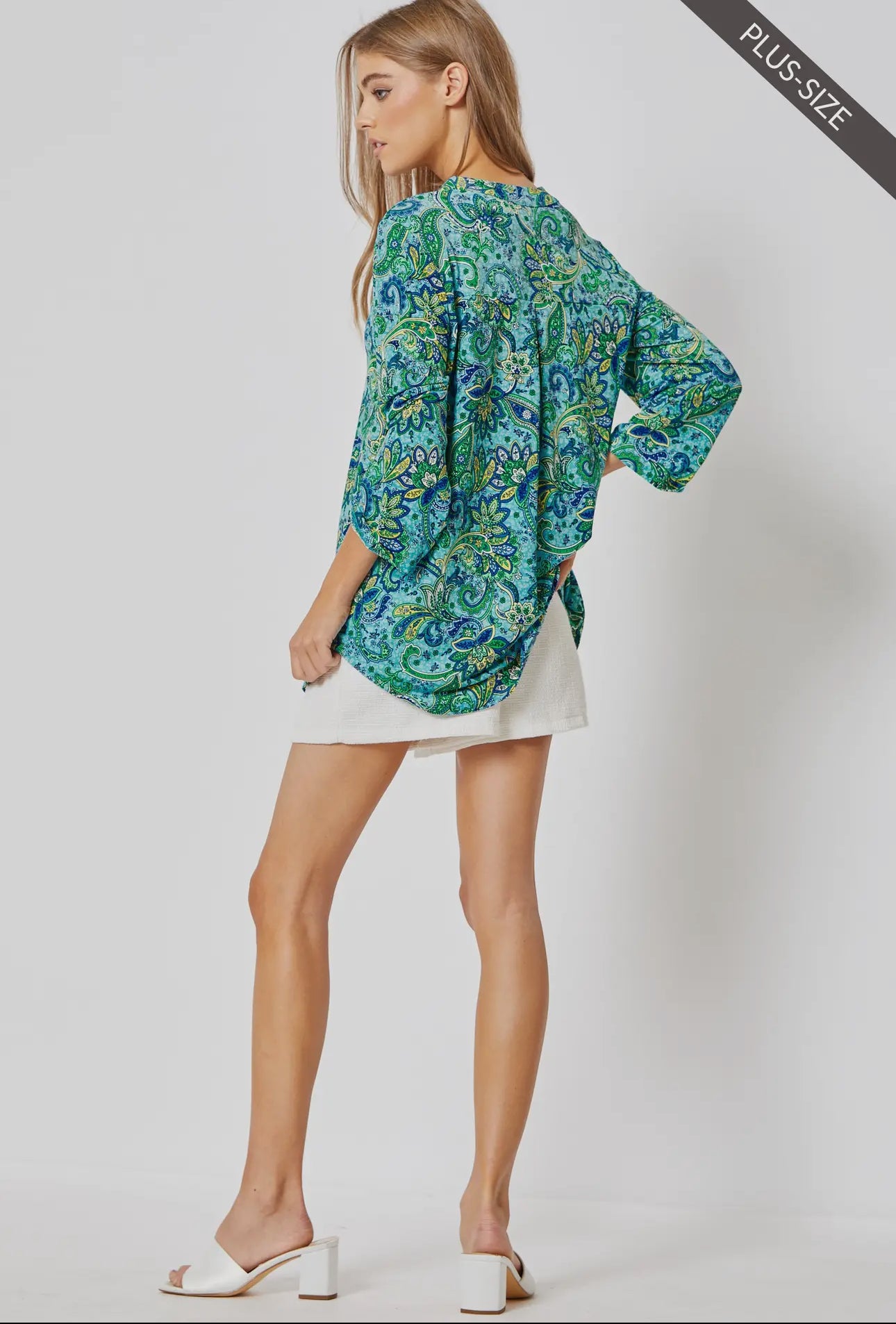 Dear Scarlett Wrinkle Free 3/4 Sleeve Plus