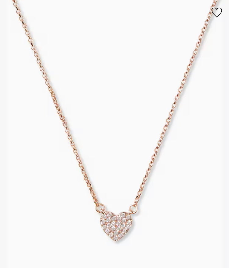 Kate Spade Pave Heart Necklace