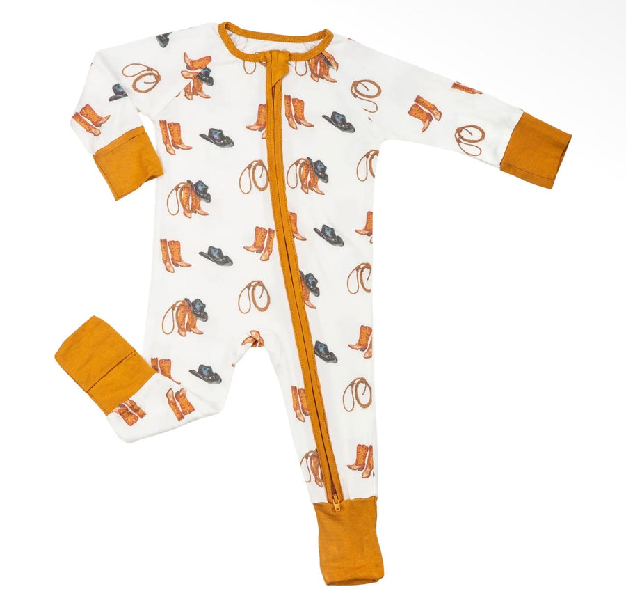 Bamboo Baby Convertible Zipper Pajama Quack Up Mallard Duck/Western