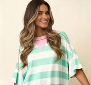 Flutter Elbow Sleeve French Terry Top